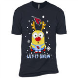 Minion Arizona Cardinals Ugly Christmas Sweater Let it Snow - Premium Short Sleeve T-Shirt