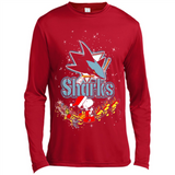 Snoopy Christmas San Jose Sharks - Canvas Long Sleeve T-Shirt