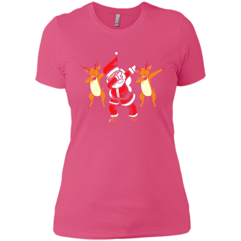 Dabbing Santa - Funny Santa Claus Christmas Dab - Ladies' Boyfriend T-Shirt