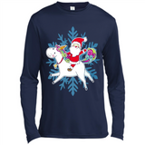 Unicorn And Santa Christmas 1 - Canvas Long Sleeve T-Shirt