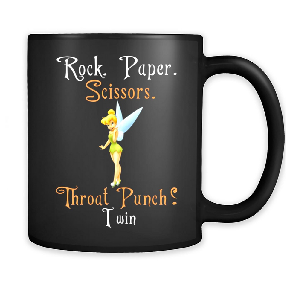Tinker Bell Rock Paper Scissors Throat Punch I win PINGPONG