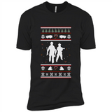 Christmas Ugly Sweater Firefighter Ugly Christmas Sweater - Premium Short Sleeve T-Shirt