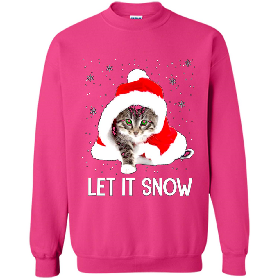 Let It Snow Cat Christmas sweater PINGPONG