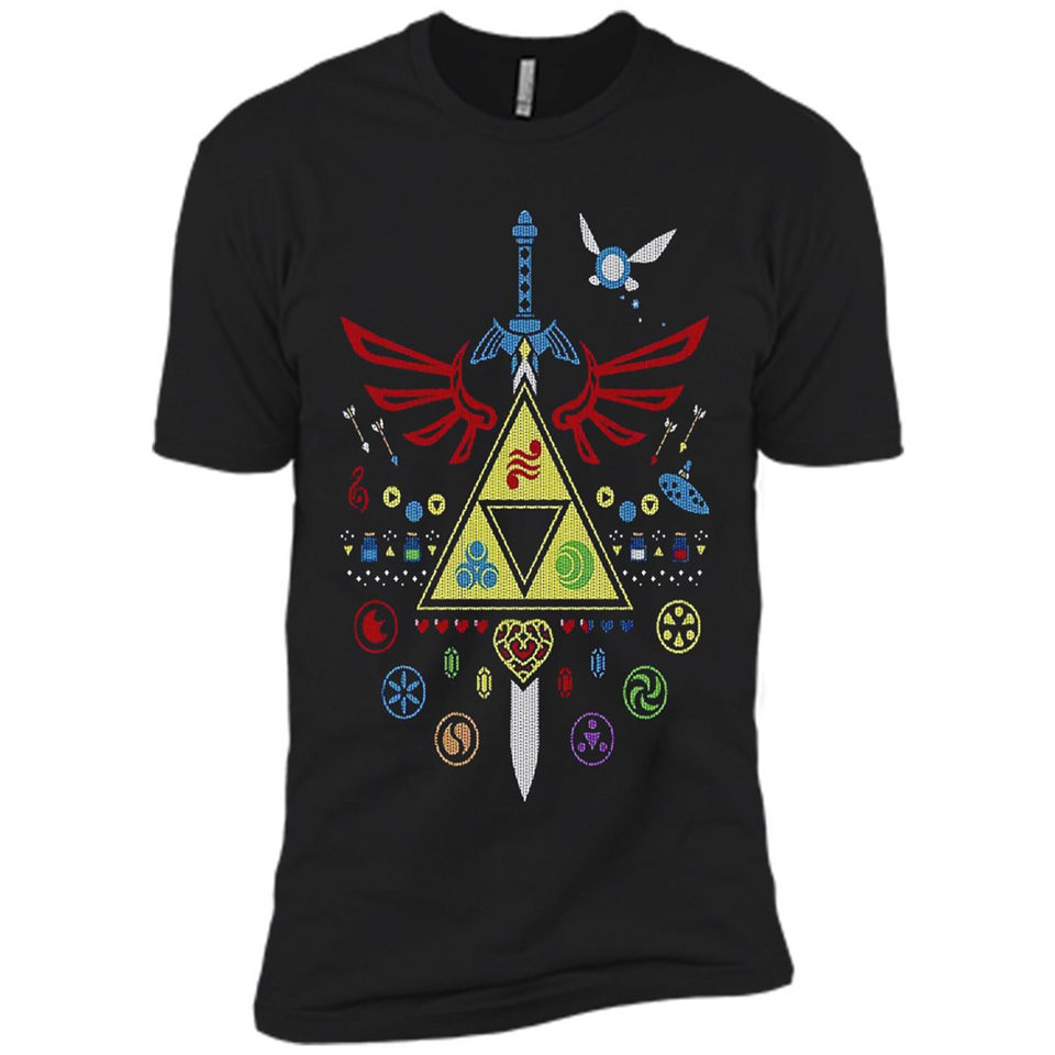 Song of Christmas Time the Legend of Zelda Ugly Sweater Perfect Christmas - Premium Short Sleeve T-Shirt