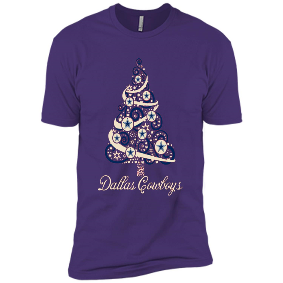 Dallas Cowboys NFL Football Team Logo Christmas Tree T-Shirt - Premium Short Sleeve T-Shirt
