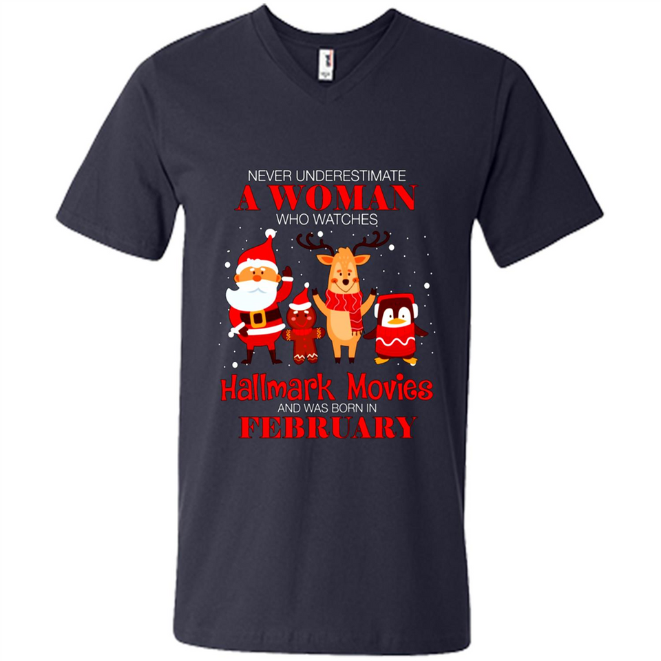 Never Underestimate A February Woman Watches Hallmark Movies Sweatshirt PINGPONG
