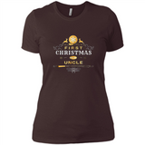 First Christmas as a Uncle - Christmas Family - Ladies' Boyfriend T-Shirt
