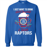 I Just Want To Drink Hot Chocolate & Watch Toronto Raptors Ugly Christmas Sweater PINGPONG