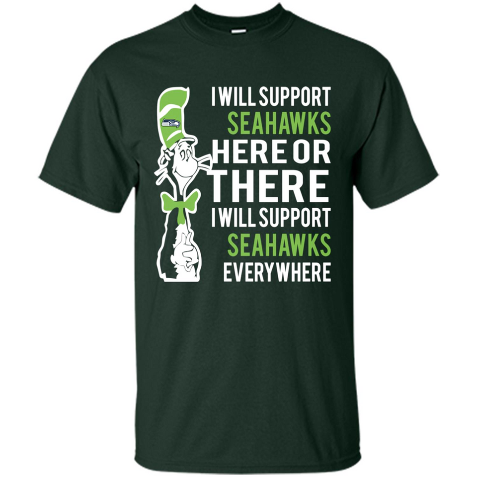Shirt For Dr Seuss Cat And Seattle Seahawks Fans - Shirt