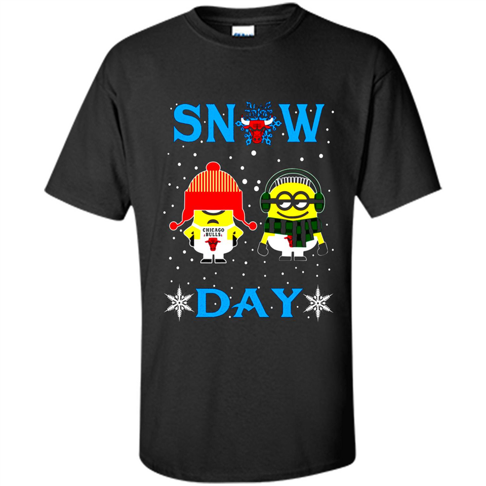 Snow Day Shirt For Chicago Bulls Vs Minion Fans pingpong