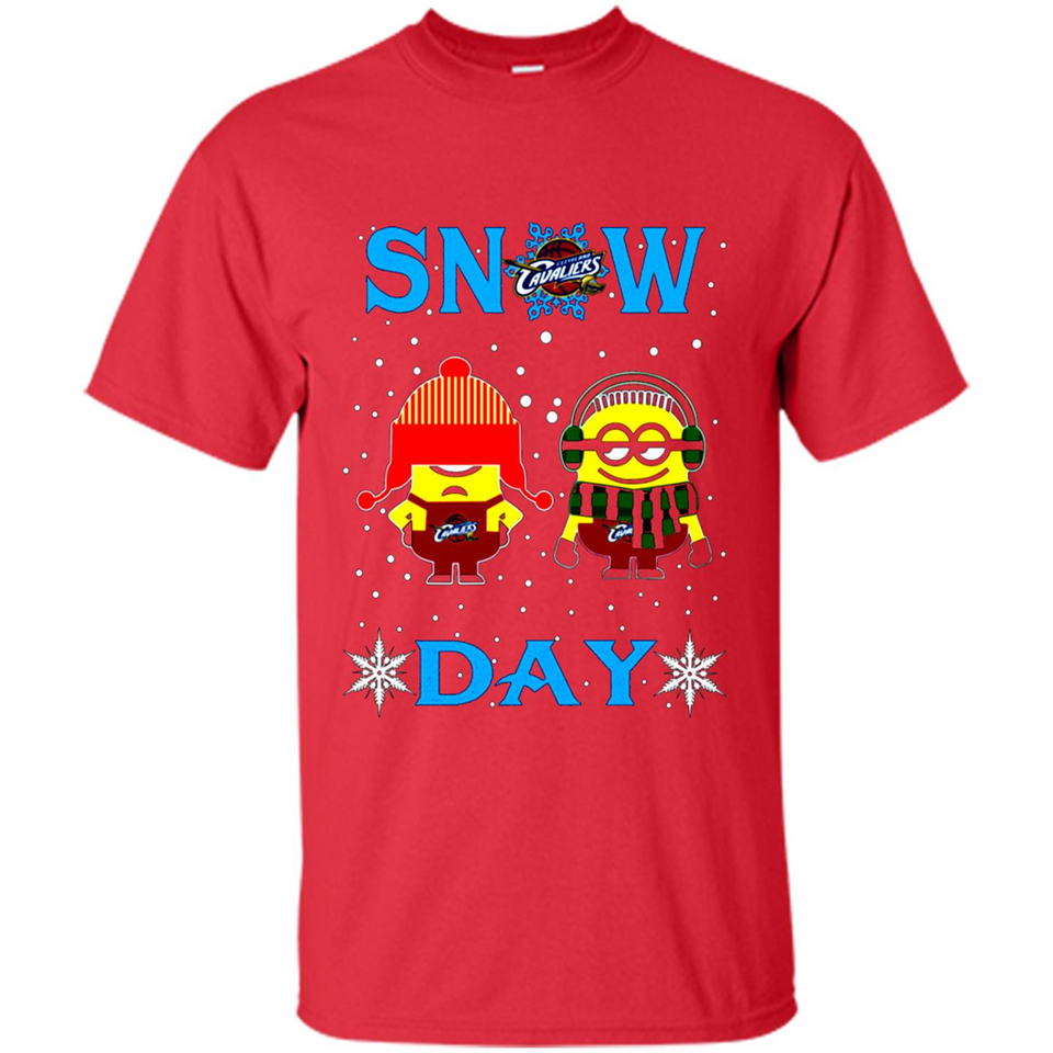Snow Day Shirt For Cleveland Cavaliers Vs Minion Fans pingpong