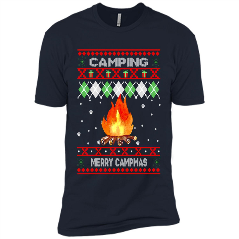 Merry Campmas Ugly Christmas - Premium Short Sleeve T-Shirt