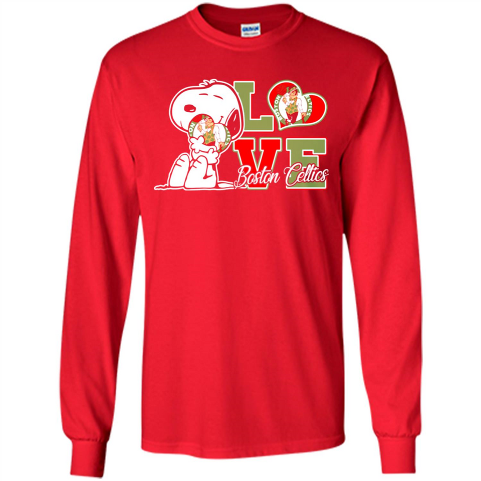 Snoopy loves NBA Boston Celtics - Long Sleeve T-Shirt