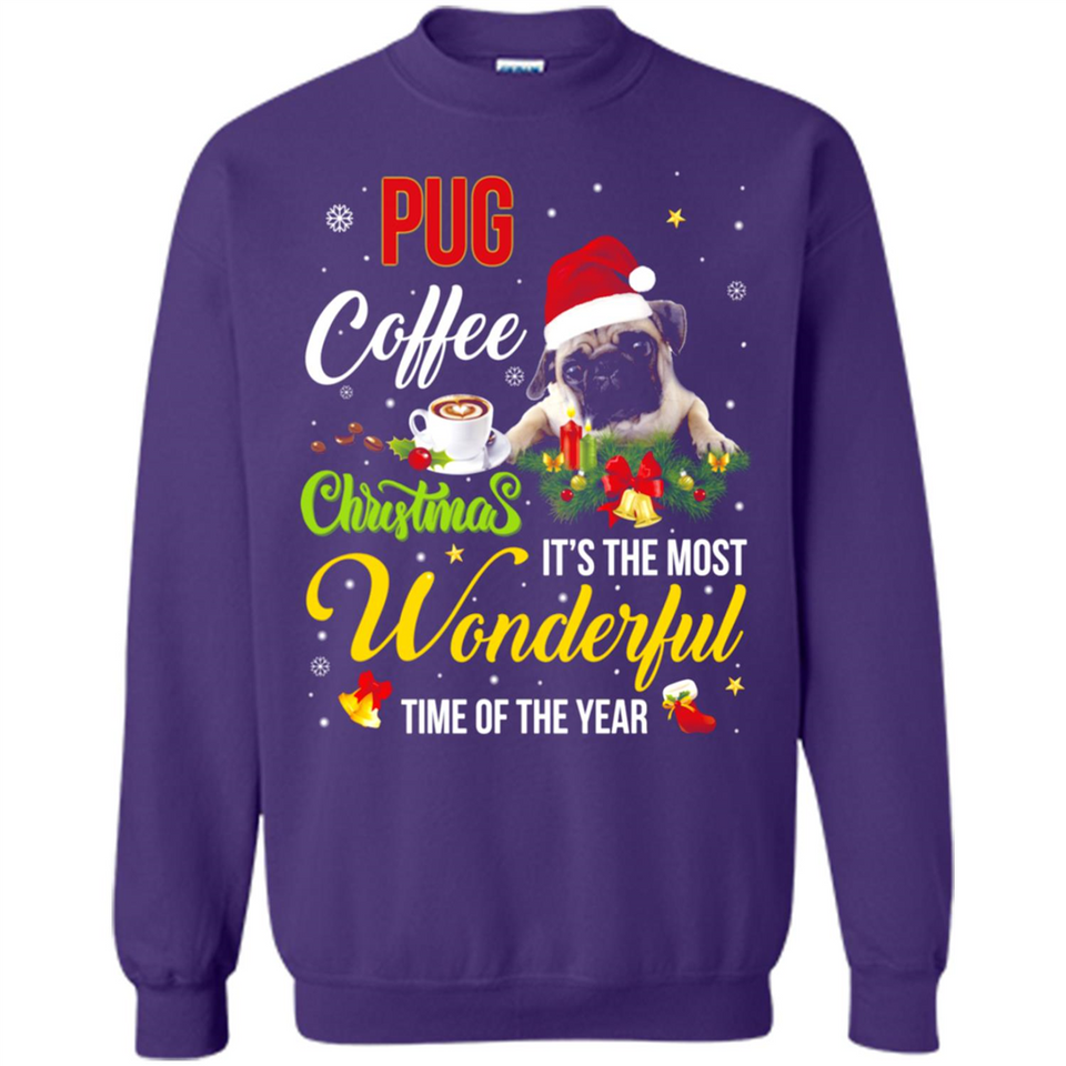 Pug Coffee Wonderful Christmas