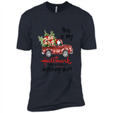 Snoopy This Is My Hallmark Christmas Movies Watching T-Shirt - Premium Short Sleeve T-Shirt