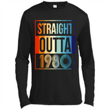 Retro Straight Outta 1980 38 Years Old - Canvas Long Sleeve T-Shirt