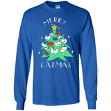 Merry Catmas Funny Cool Christmas Mug PINGPONG - Long Sleeve T-Shirt