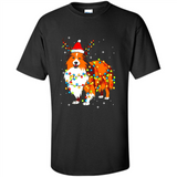 Christmas Lights Shetland Sheepdog Wearing Santa Hat Funny Xmas Mug - Shirt