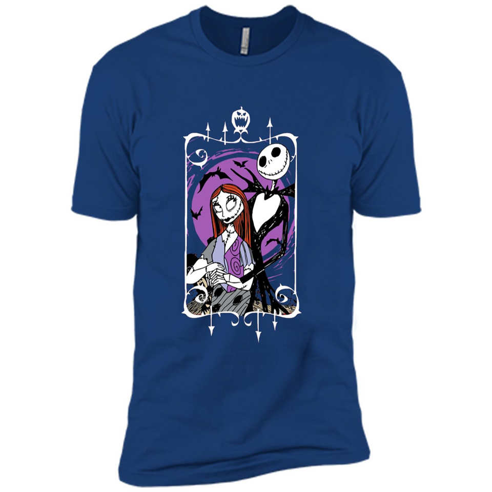 Disney Nightmare Before Christmas Jack And Sally T-Shirt - Premium Short Sleeve T-Shirt