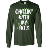 Chillin With My Ho's Funny Christmas - Long Sleeve T-Shirt
