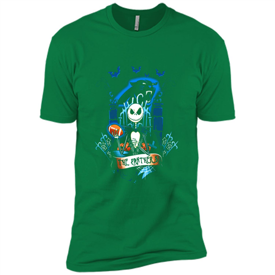 Carolina Panthers Halloween The Nightmare Before Christmas - Premium Short Sleeve T-Shirt