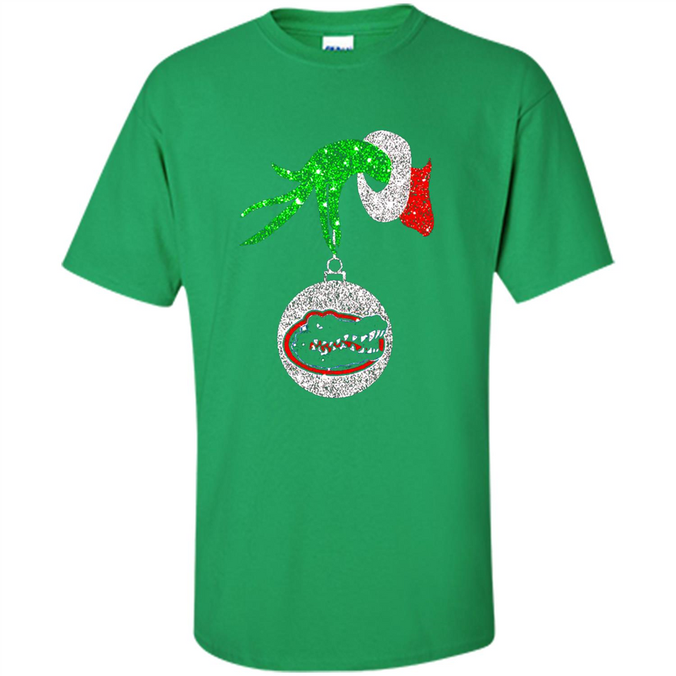 Funny Florida Gators Glitter Grinch Monogram Ornament Christmas Gift - Shirt