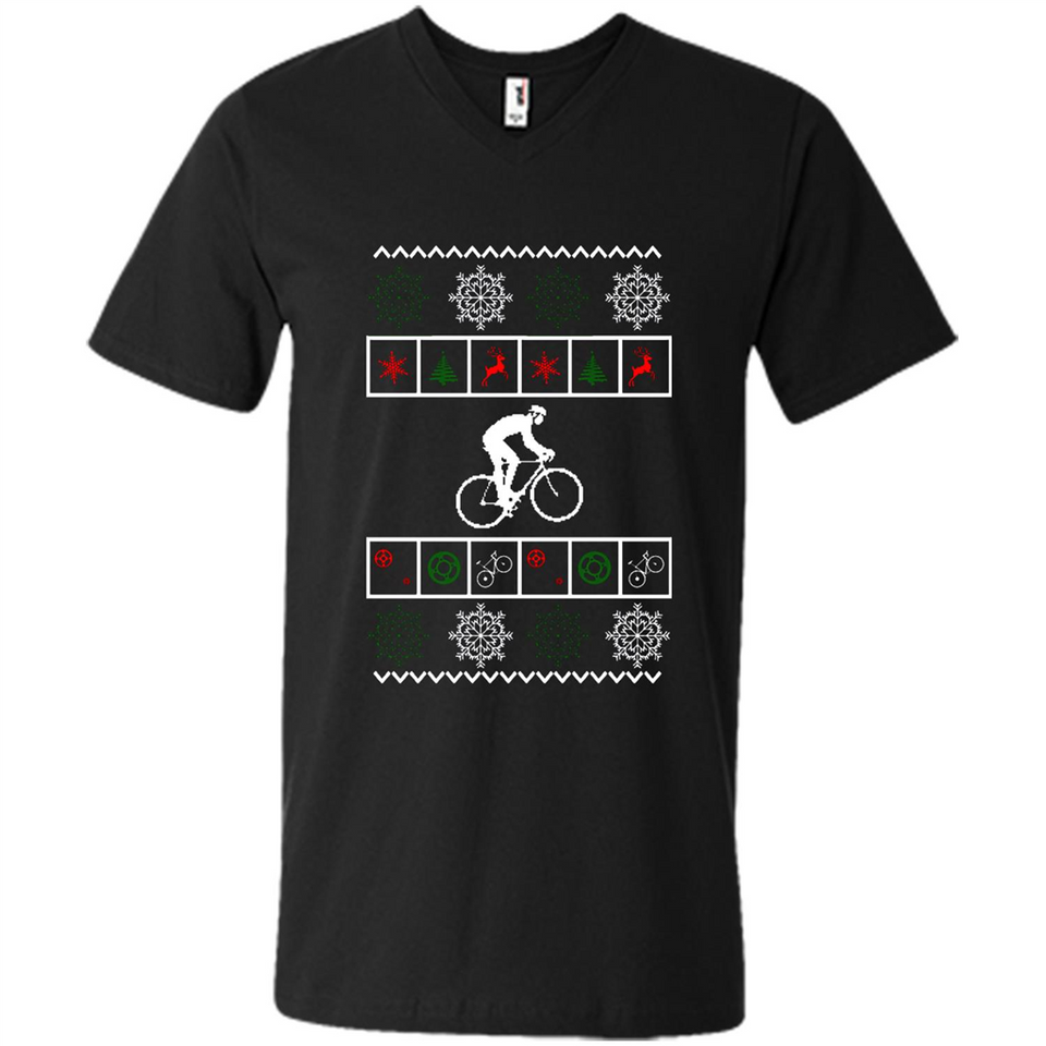Christmas Ugly Sweater Best Cycling Ugly Christmas Sweater - Men's V-Neck