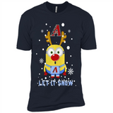 Minion Arizona Diamondbacks Ugly Christmas Sweater Let it Snow - Premium Short Sleeve T-Shirt