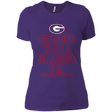 Reasons to be a Georgia Bulldogs Fan Complete List on Back - Ladies' Boyfriend T-Shirt