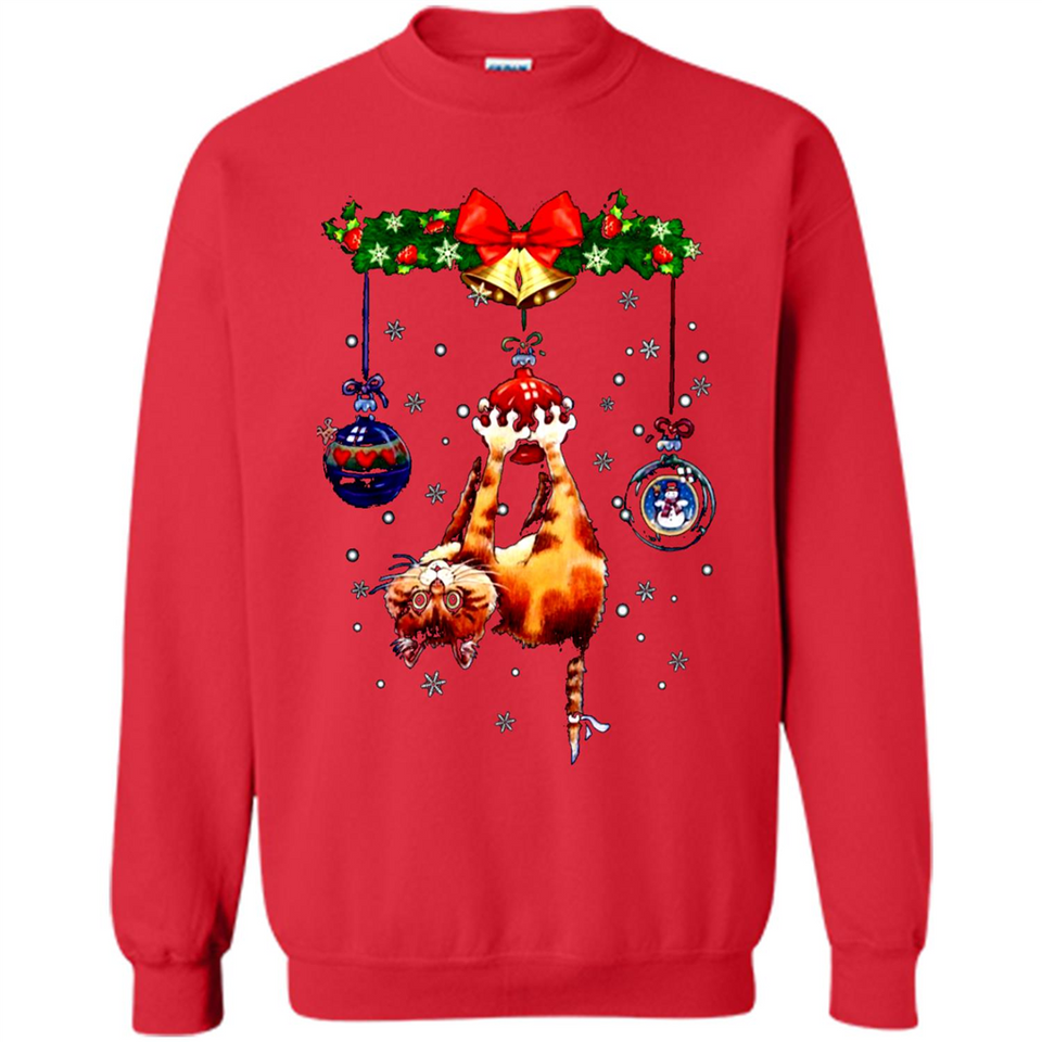 Merry Christmas Funny Cat Christmas sweater, sweater PINGPONG