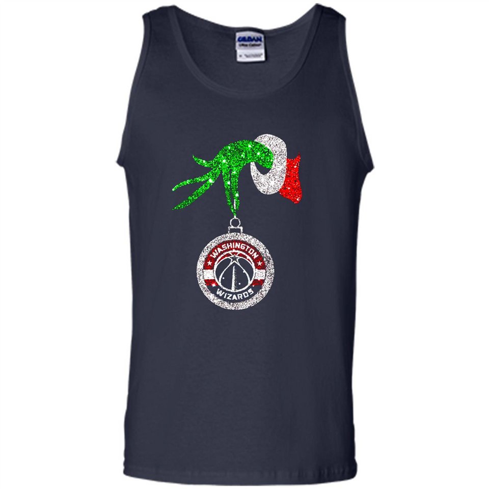 Funny Washington Wizards Glitter Grinch Monogram Ornament Christmas - Tank Top