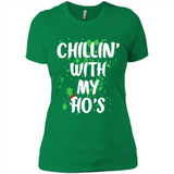 Chillin With My Ho's Funny Christmas - Ladies' Boyfriend T-Shirt