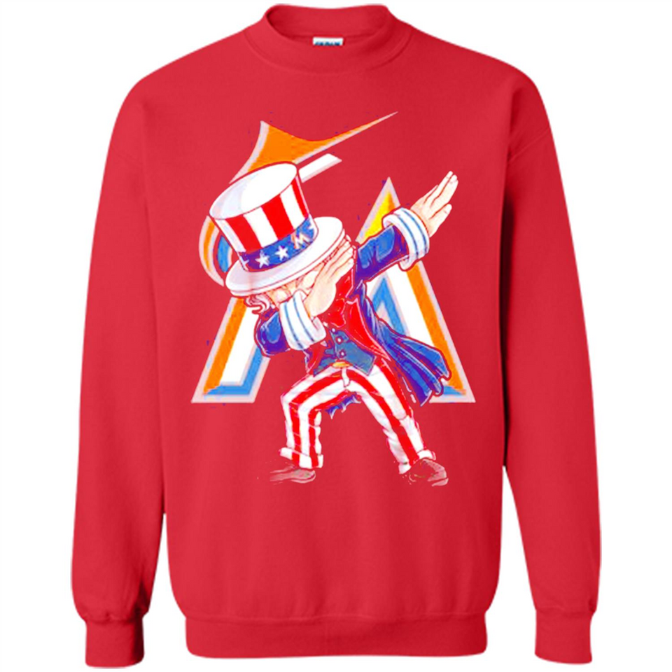 MLB MIAMI MARLINS UNCLE SAM DABBING INDEPENDENCE DAY