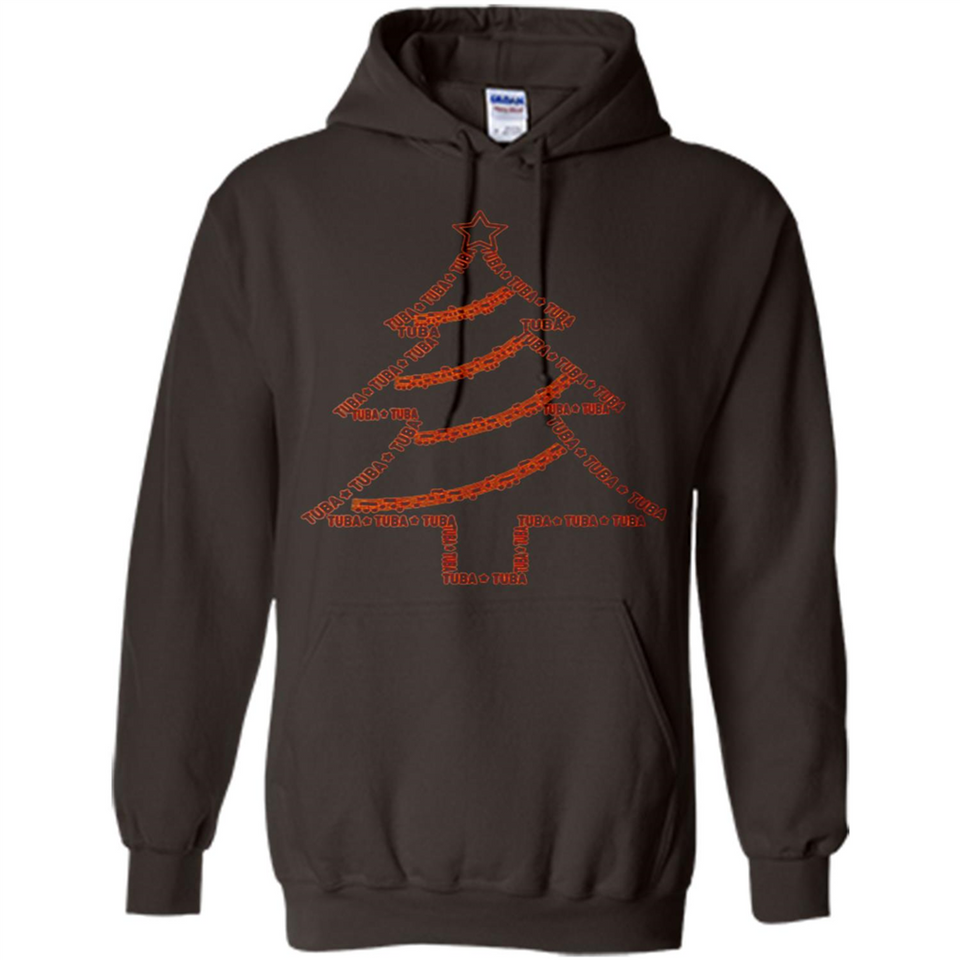 Tuba Text Christmas Tree Musical Instrument Holiday Shirt