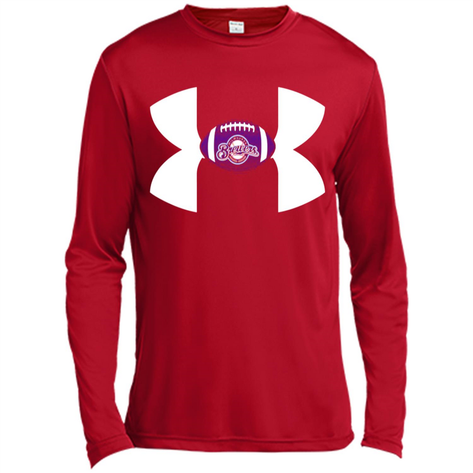 Milwaukee Brewers Under Armour Logo - Canvas Long Sleeve T-Shirt