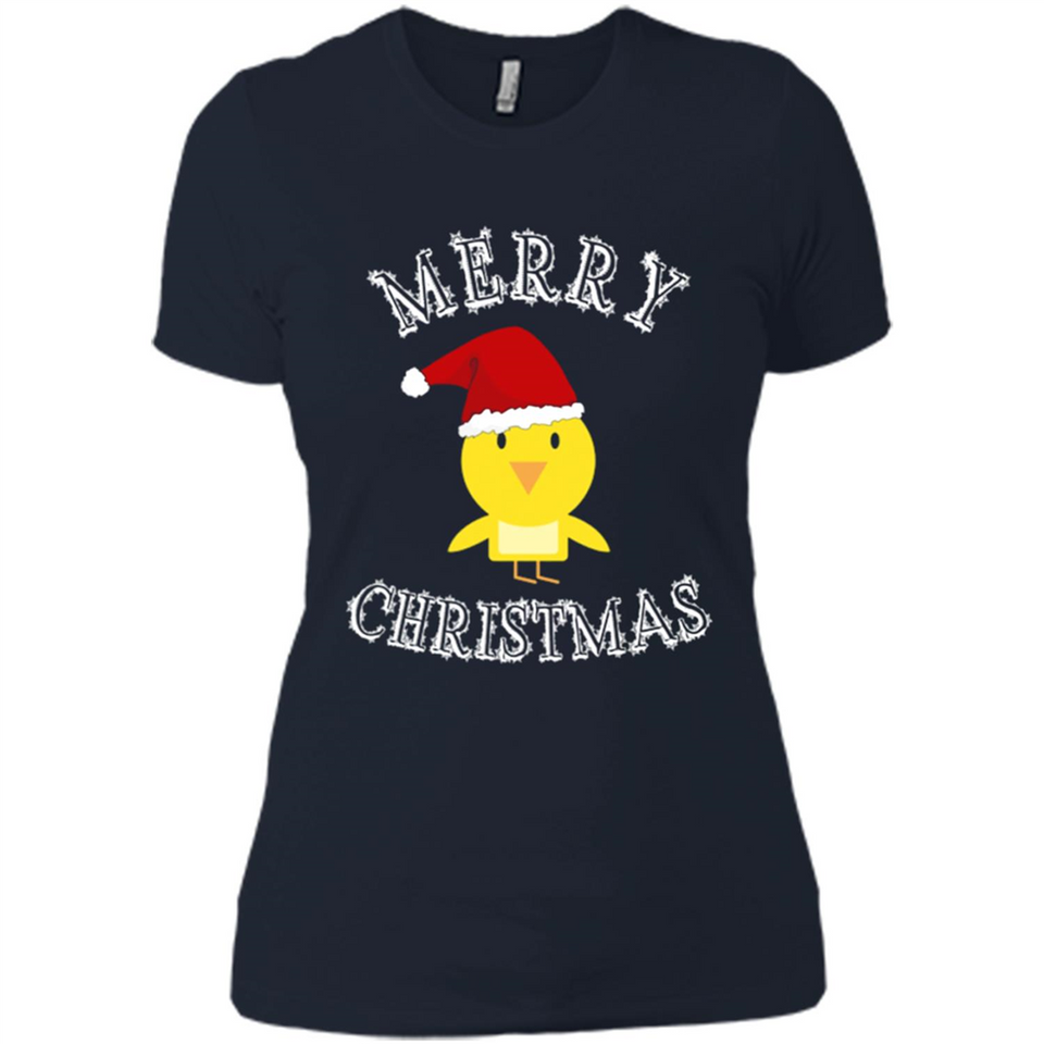 Bird Santa Merry Christmas T-Shirt - Birds Watchers Xmas - Ladies' Boyfriend T-Shirt