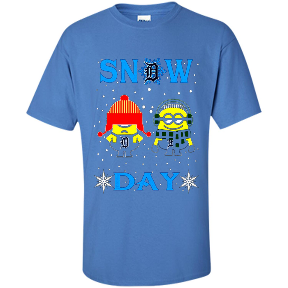 Snow Day Shirt For Detroit Tigers Vs Minion Fans pingpong