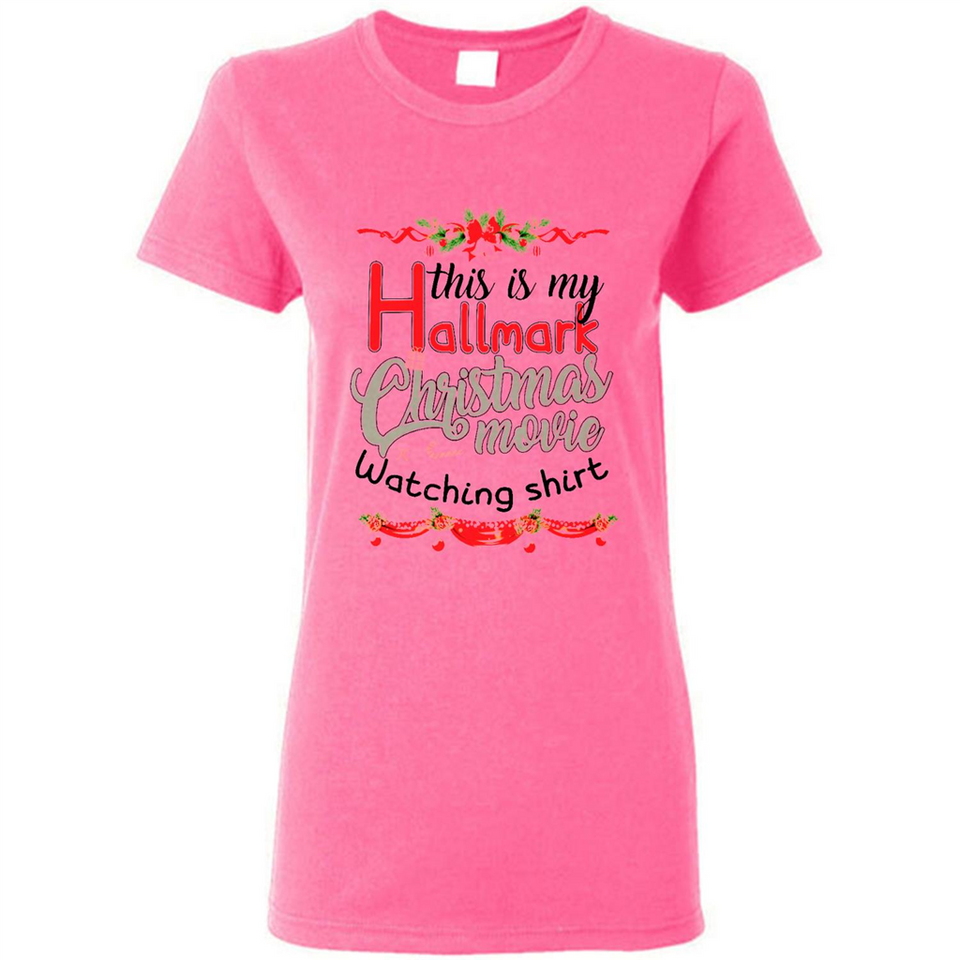 This My Movies Hallmark-Christmas Loves Is T-Shirt - Ladies Short-Sleeve