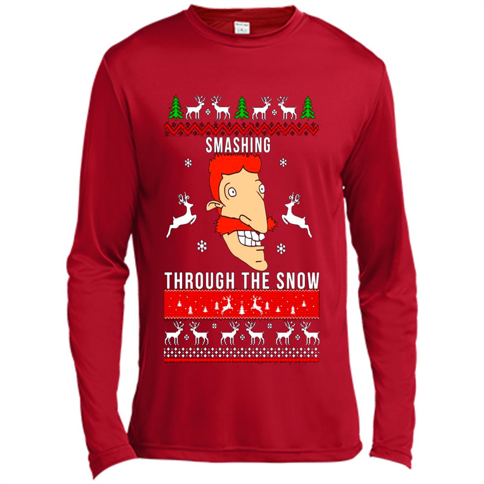 Nigel Thornberry Smashing through the snow Christmas sweatshirt PINGPONG