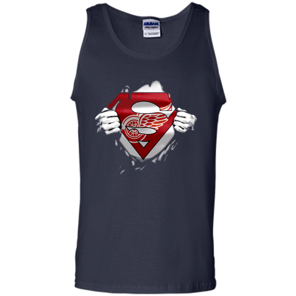 Detroit Red Wings And Superman Fans - Tank Top