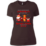 Never Underestimate A July Woman Watches Hallmark Movies Sweatshirt - Ladies' Boyfriend T-Shirt