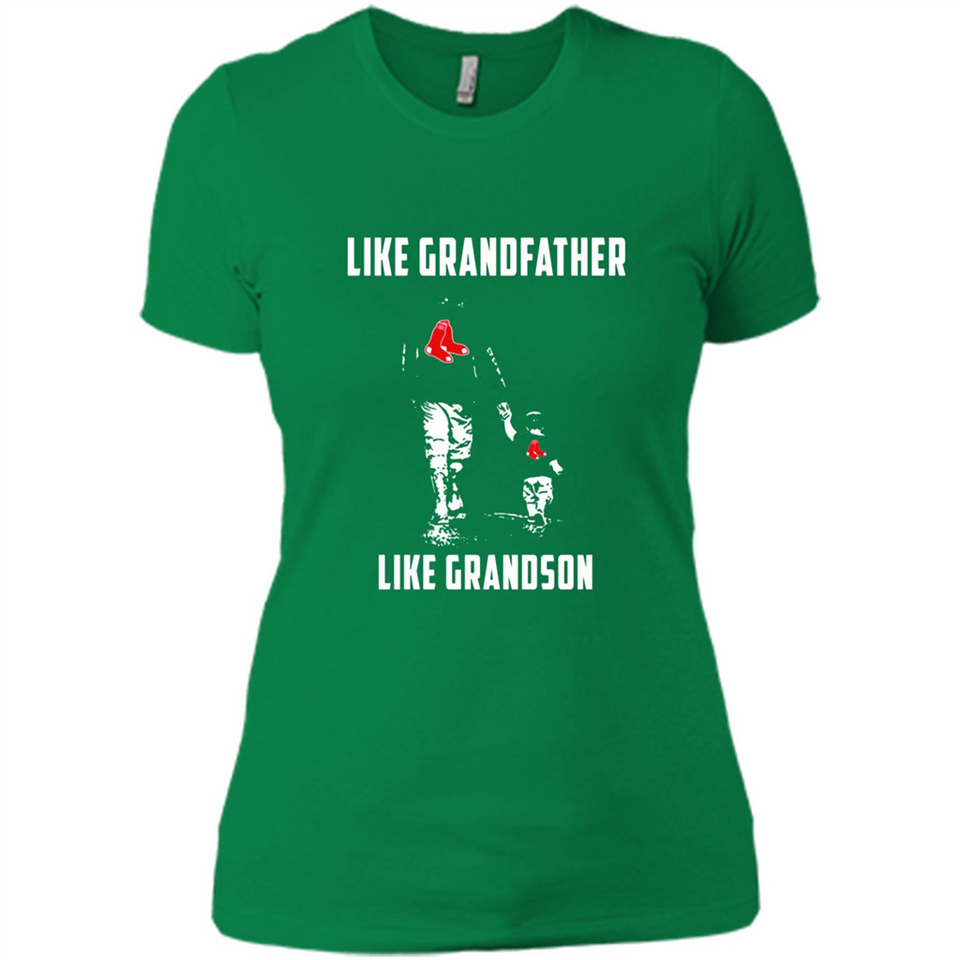Boston Red Sox GrandFather Like GrandSon - Ladies' Boyfriend T-Shirt
