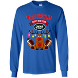New York Jets NFL Reindeer Funny Merry Christmas And Happy New Year