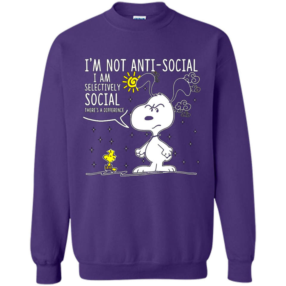 Snoopy I'm Not Anti-Social I Am Selectively Social