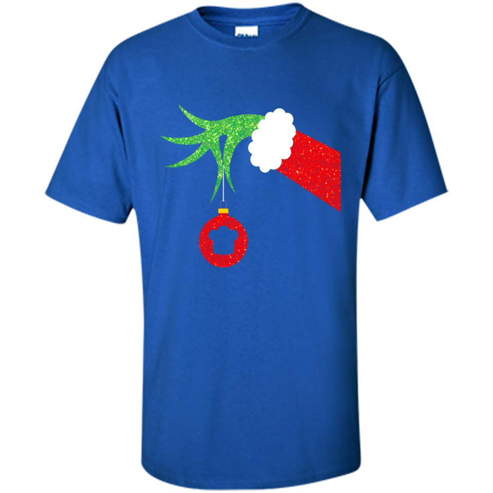 Funny Grinch Hand Holding Chef Ornament Christmas PING PONG