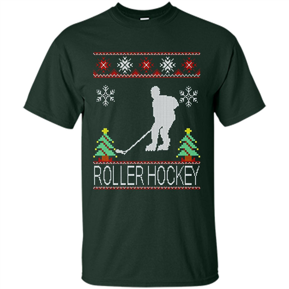 roller hockey Christmas ugly