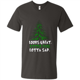 Looks Great Little Full Lotta Sap Funny Christmas Mug PINGPONG - Men's V-Neck