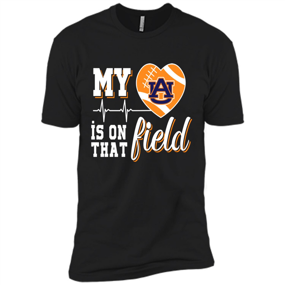 Auburn Tigers Football My Heart is on that Field - Premium Short Sleeve T-Shirt