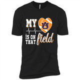 Auburn Tigers Football My Heart is on that Field - Premium Short Sleeve T-Shirt