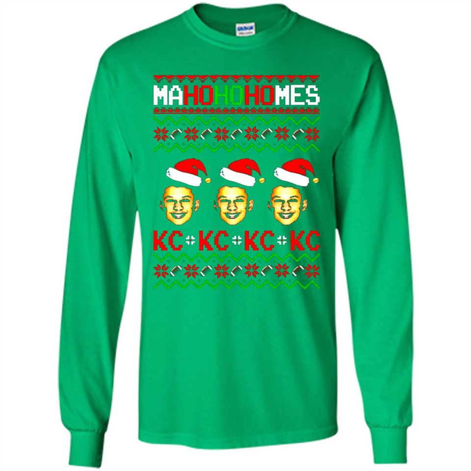 Patrick Mahomes Ma Ho Ho Homes Christmas sweatshirt PINGPONG - Long Sleeve T-Shirt
